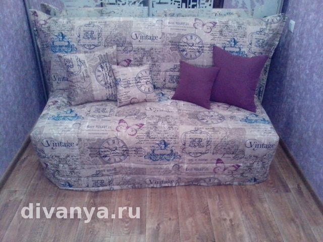 Мягкий диван клик-кляк Аккордеон 155 Мэри. Цена от 17500 рублей