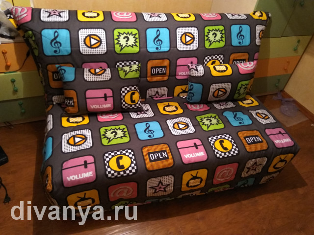 Мягкий диван клик-кляк Аккордеон 155 Плей. Цена от 17500 рублей