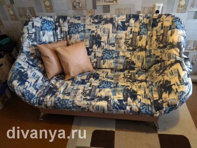 Мягкий диван клик-кляк Бриз Сити Блю. Цена от 15500 рублей 
