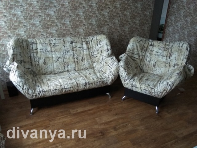Мягкие диван и кресло клик-кляк Бриз Кросс. Цена от 27000 рублей.